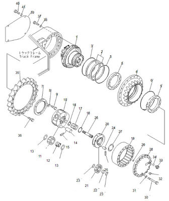 Belparts Ekskavatör Parçaları Komatsu Final Drive Pc 228 Pc228 708-8F-00120