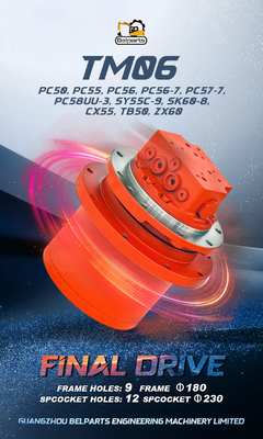 Ekskavatör parçaları TM06 GM06 PC60-5 Final Drive SK50 YC60 PC55 PC56 PC56-7 Seyahat motoru