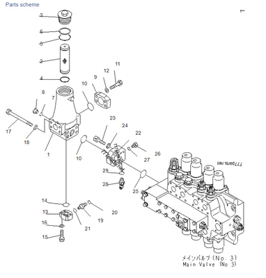 Komatsu PC1250SP-7 21N-62-31201 21N-62-31221 21N-62-31230 OEM kazıcı hidrolik valfi