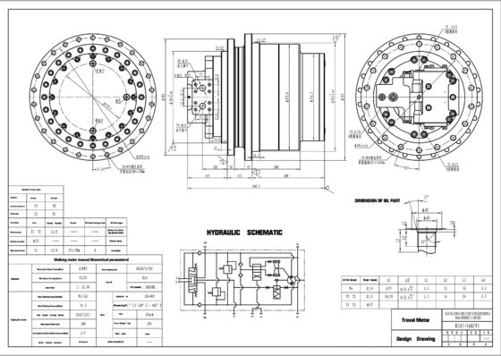 Hyundai R305 R335 R290-7 R300LC-9S Hidrolik Seyahat Motoru 31N8-40011