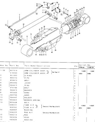 200B E200B 096-7910 kova silindir Assy