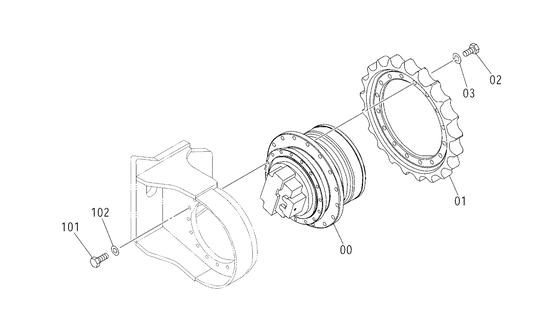 ZX160 ZX160-1 ZX160LCT, ZX185USR 4447928 Ekskavatör Son Tahrik Yürüyüş Motoru Montajı Yürüyüş Redüktörü Belparts